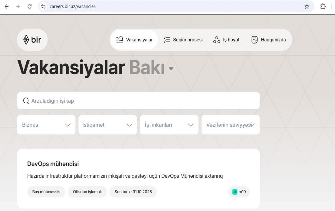 採用管理システムhr.kapitalbank.az